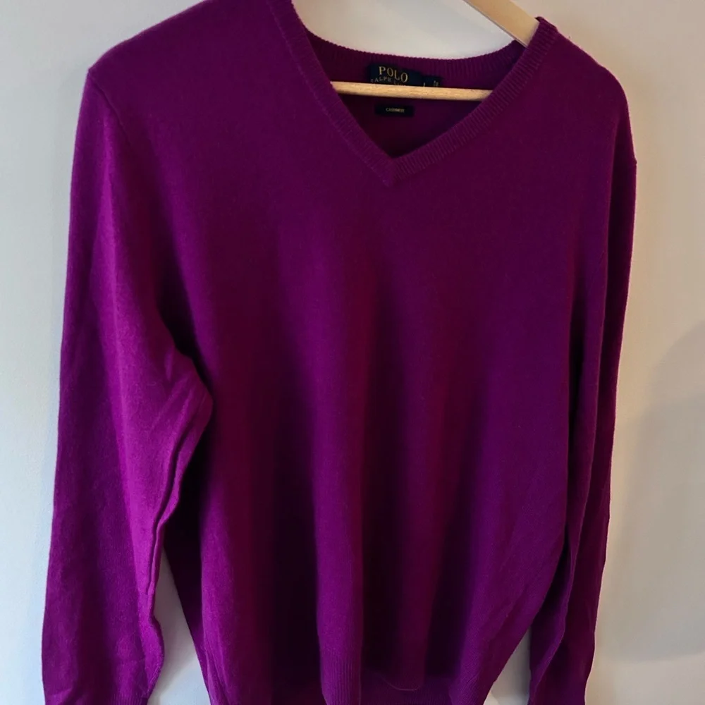 Polo Ralph Lauren men’s cashmere purple/pink sweater
